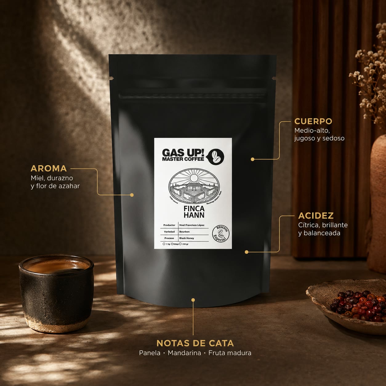 Café Bourbon Enmielado – Finca Hann, Sierra Mixe Oaxaca