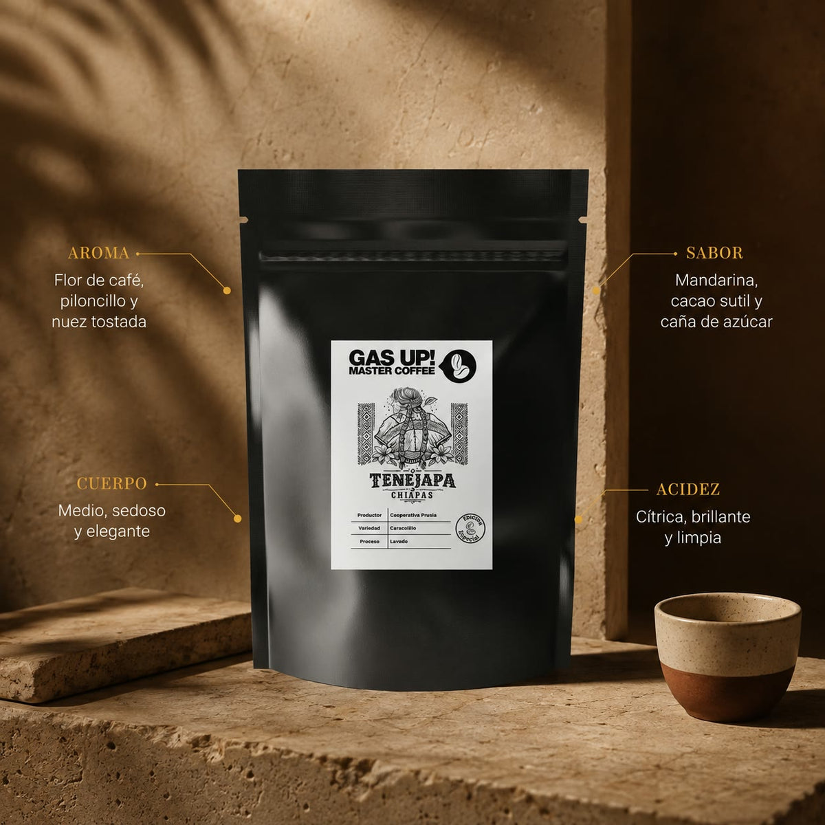 Caracol de Chiapas Edición Especial - Proceso Lavado - GAS UP! MASTER COFFEE